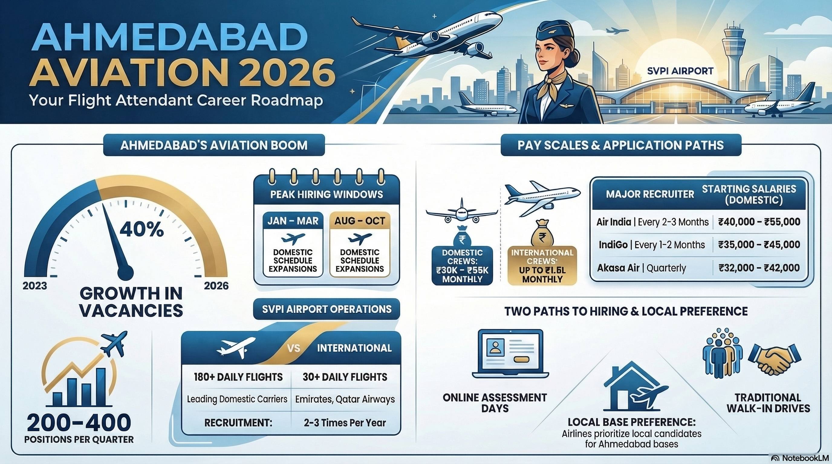 Flight Attendant Job Vacancies in Ahmedabad 2026: Complete Hiring Guide - Wings Institute Cabin Crew guide